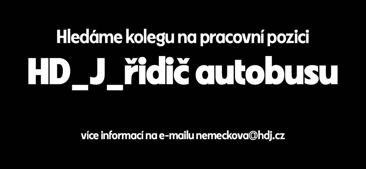 Hledáme ŘIDIČE autobusu HD_J na občasné jízdy