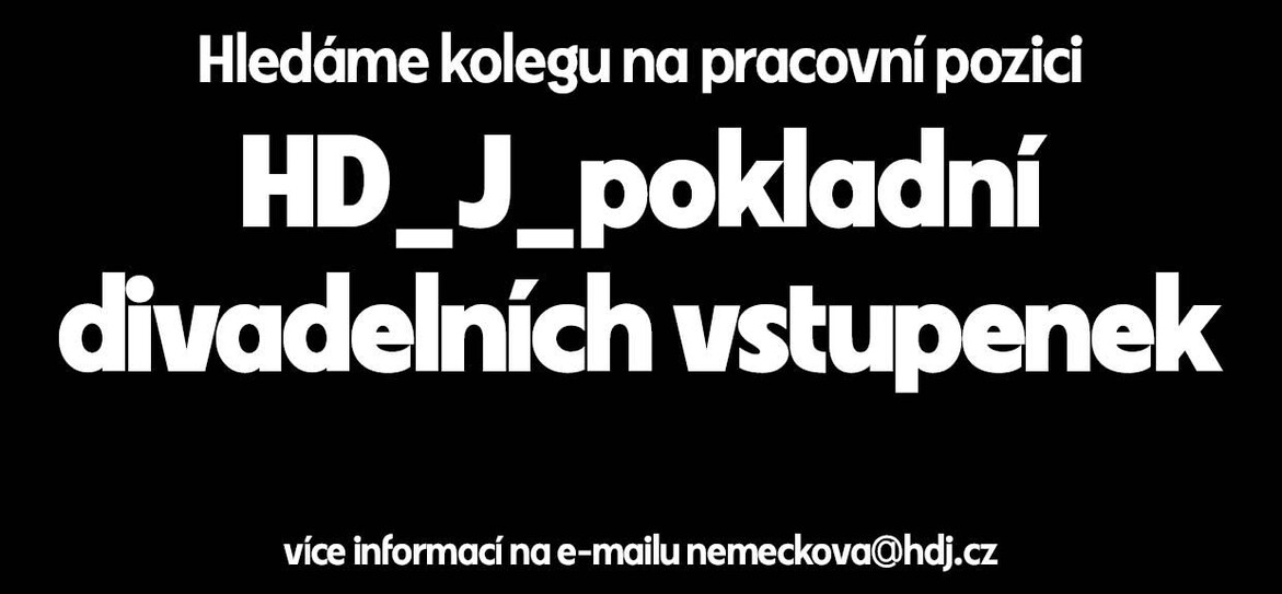 Přijmeme kolegyni / kolegu na místo POKLADNÍ divadelních vstupenek